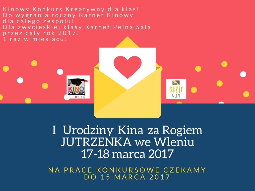 plakat z opisem konkursu dla dzieci z okazji I Urodzin kzr JUTRZENKA we Wleniu (link otworzy duże zdjęcie)